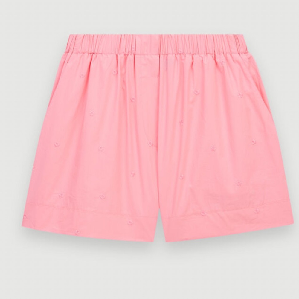 Maje EMBROIDERED POPLIN SHORTS - Picture 5 of 9